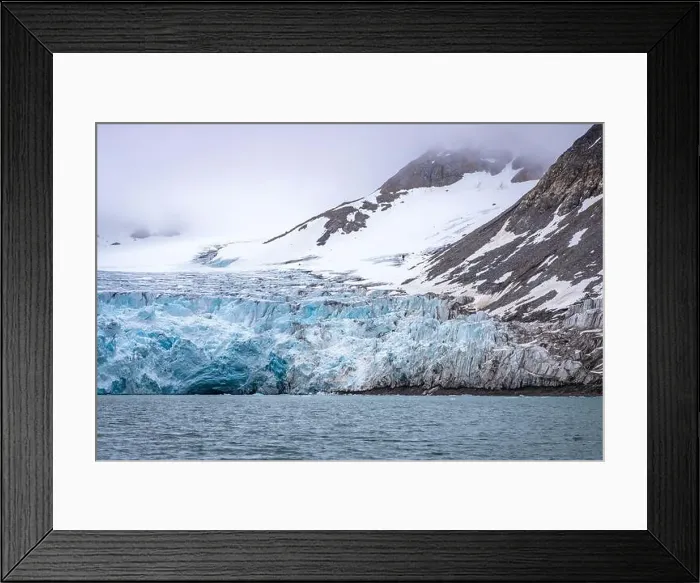 Framed Print : cruising in the Arctic in the Magdalensfjord on Svalbard along a glacier Framed Print : cruising in the Arctic in the Magdalensfjord on Svalbard along a glacier
