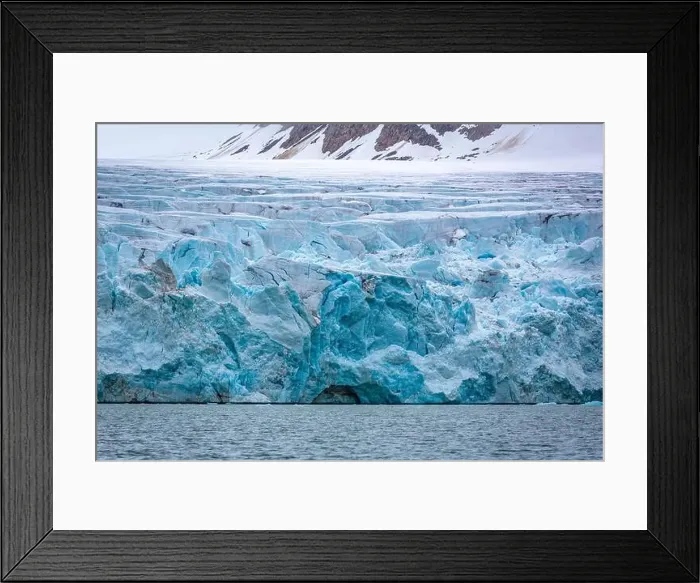 Framed Print : cruising in the Arctic in the Magdalensfjord on Svalbard along a glacier Framed Print : cruising in the Arctic in the Magdalensfjord on Svalbard along a glacier