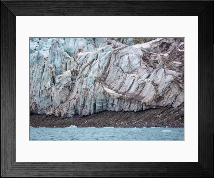 Framed Print : cruising in the Arctic in the Magdalensfjord on Svalbard along a glacier Framed Print : cruising in the Arctic in the Magdalensfjord on Svalbard along a glacier