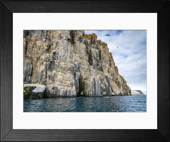 Framed Print : rocks waterfall small icebergs at the Alkefjellet between Spitsbergen and Nordaustlandet on Svalbard, Norway Framed Print : rocks waterfall small icebergs at the Alkefjellet between Spitsbergen and Nordaustlandet on Svalbard, Norway