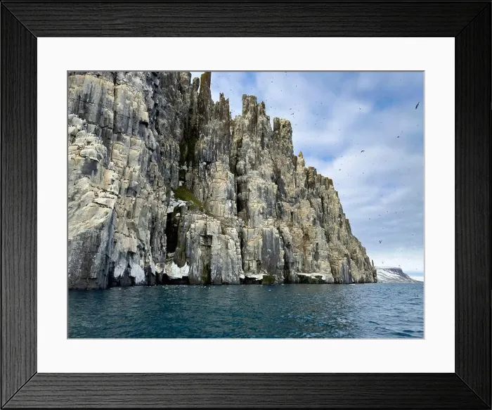 Framed Print : rocks waterfall small icebergs at the Alkefjellet between Spitsbergen and Nordaustlandet on Svalbard, Norway Framed Print : rocks waterfall small icebergs at the Alkefjellet between Spitsbergen and Nordaustlandet on Svalbard, Norway