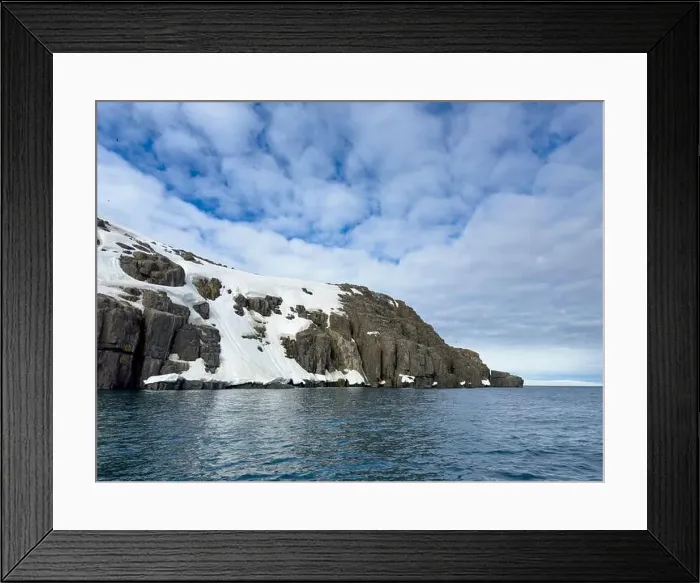 Framed Print : rocks waterfall small iceberg and glacier at the Alkefjellet between Spitsbergen and Nordaustlandet on Svalbard, Norway Framed Print : rocks waterfall small iceberg and glacier at the Alkefjellet between Spitsbergen and Nordaustlandet on Svalbard, Norway