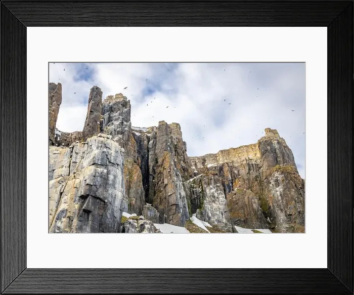Framed Print : rocks waterfall small icebergs at the Alkefjellet between Spitsbergen and Nordaustlandet on Svalbard, Norway Framed Print : rocks waterfall small icebergs at the Alkefjellet between Spitsbergen and Nordaustlandet on Svalbard, Norway