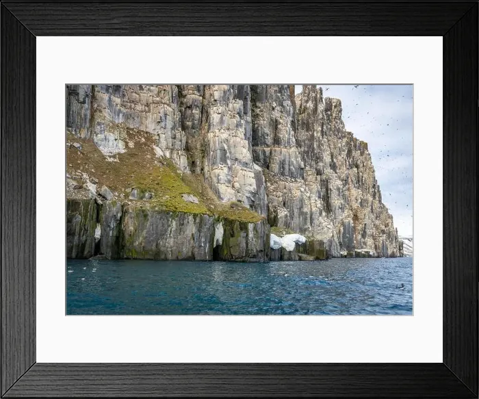 Framed Print : rocks waterfall small icebergs at the Alkefjellet between Spitsbergen and Nordaustlandet on Svalbard, Norway Framed Print : rocks waterfall small icebergs at the Alkefjellet between Spitsbergen and Nordaustlandet on Svalbard, Norway
