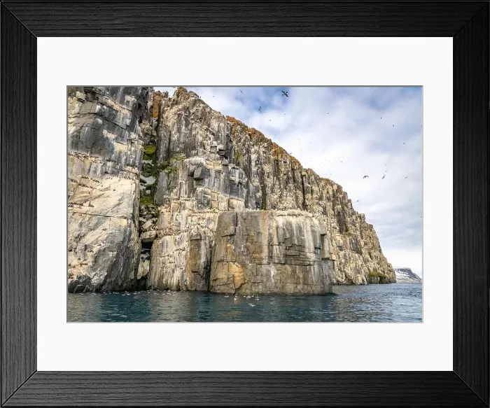 Framed Print : rocks waterfall small icebergs at the Alkefjellet between Spitsbergen and Nordaustlandet on Svalbard, Norway Framed Print : rocks waterfall small icebergs at the Alkefjellet between Spitsbergen and Nordaustlandet on Svalbard, Norway