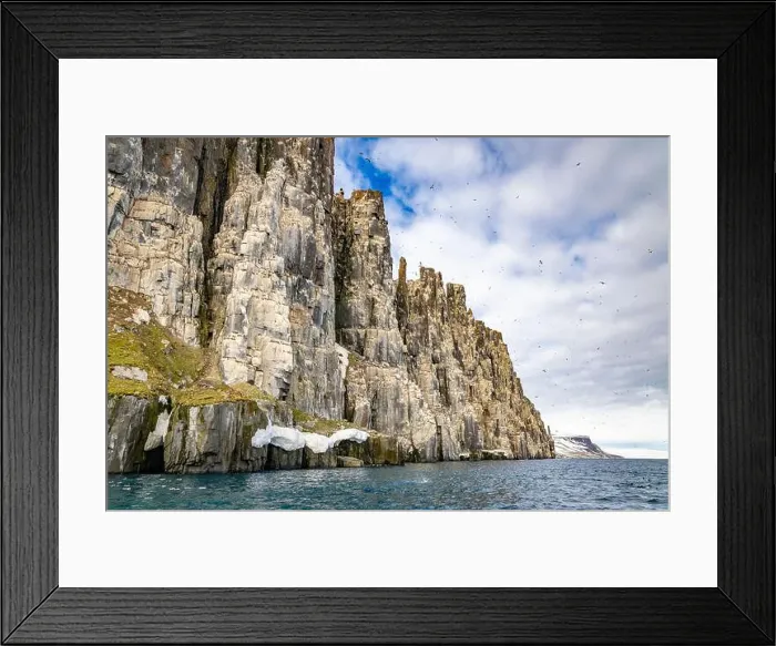 Framed Print : rocks waterfall small icebergs at the Alkefjellet between Spitsbergen and Nordaustlandet on Svalbard, Norway Framed Print : rocks waterfall small icebergs at the Alkefjellet between Spitsbergen and Nordaustlandet on Svalbard, Norway