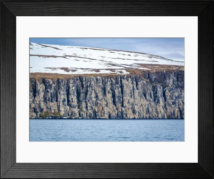 Framed Print : rocks waterfall small iceberg and glacier at the Alkefjellet between Spitsbergen and Nordaustlandet on Svalbard, Norway Framed Print : rocks waterfall small iceberg and glacier at the Alkefjellet between Spitsbergen and Nordaustlandet on Svalbard, Norway