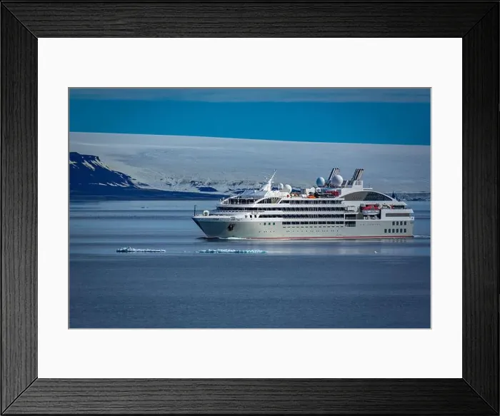Framed Print : cruising with an expeditions ship in the arctic Framed Print : cruising with an expeditions ship in the arctic