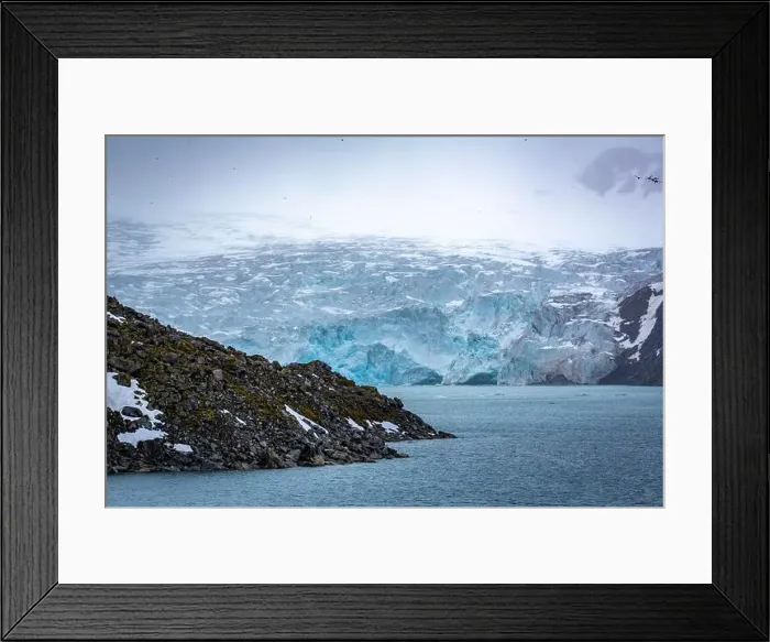 Framed Print : Cruising in the Hamiltonbukta on Spitsbergen and driving along glacier und bird watching Framed Print : Cruising in the Hamiltonbukta on Spitsbergen and driving along glacier und bird watching