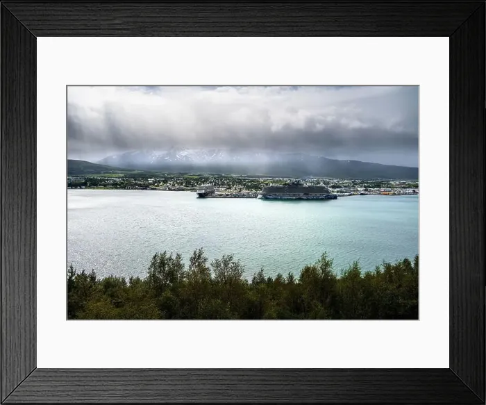 Framed Print : Akureyri panorama, Iceland Framed Print : Akureyri panorama, Iceland