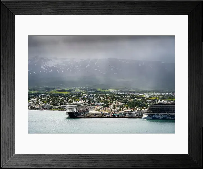 Framed Print : Akureyri panorama, Iceland Framed Print : Akureyri panorama, Iceland
