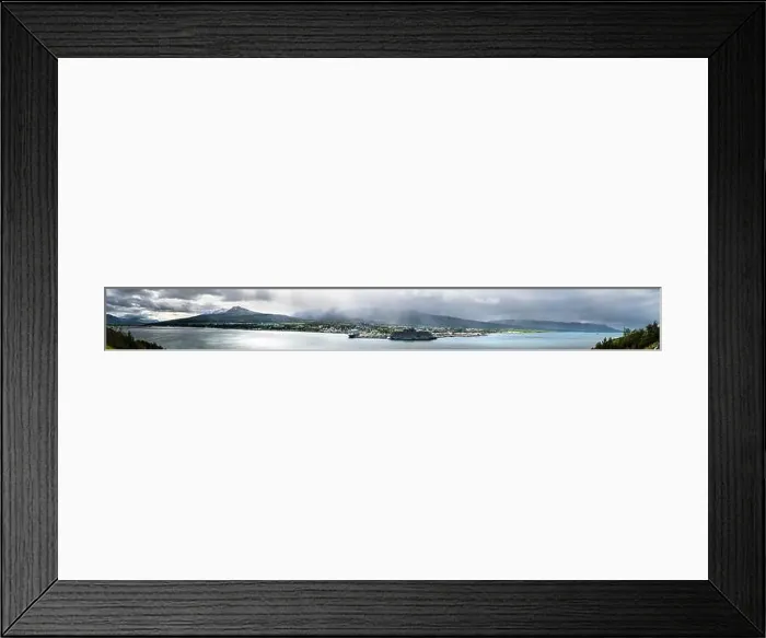 Framed Print : Akureyri panorama, Iceland Framed Print : Akureyri panorama, Iceland