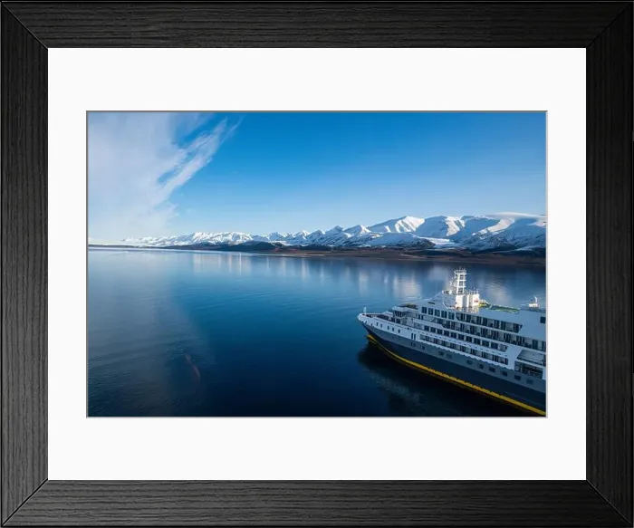 Framed Print : Aerial of an Arctic icebreaker, Axel Heiberg island, Nunavut, Canadian Arctic, Canada, North America Framed Print : Aerial of an Arctic icebreaker, Axel Heiberg island, Nunavut, Canadian Arctic, Canada, North America