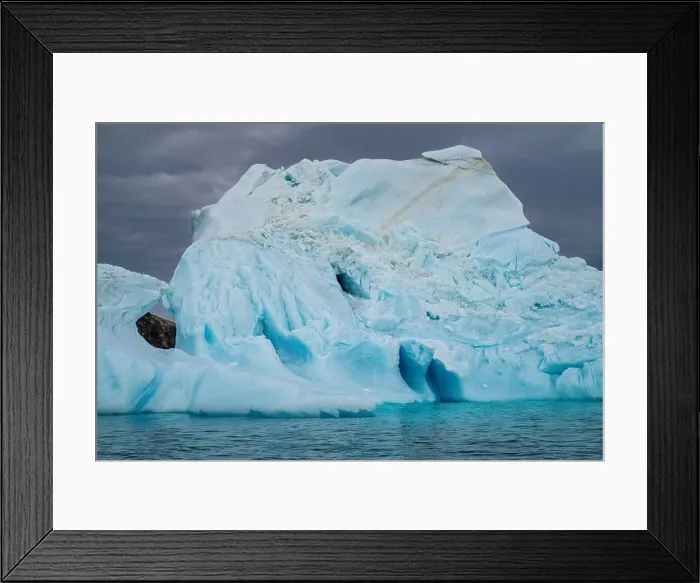 Framed Print : Hole in an iceberg, Belcher island, Devon island, Nunavut, Canadian Arctic, Canada, North America