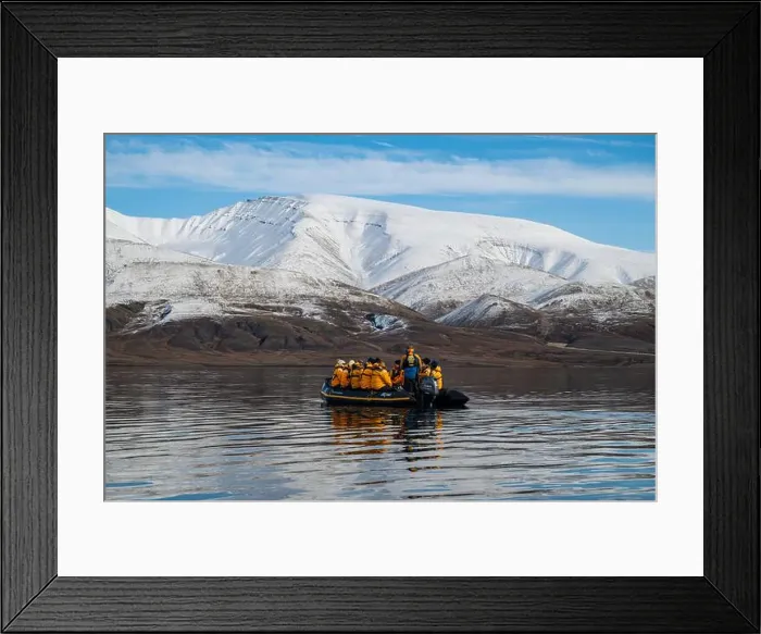 Framed Print : Expedition zodiacs, Axel Heiberg island, Nunavut, Canadian Arctic, Canada, North America Framed Print : Expedition zodiacs, Axel Heiberg island, Nunavut, Canadian Arctic, Canada, North America