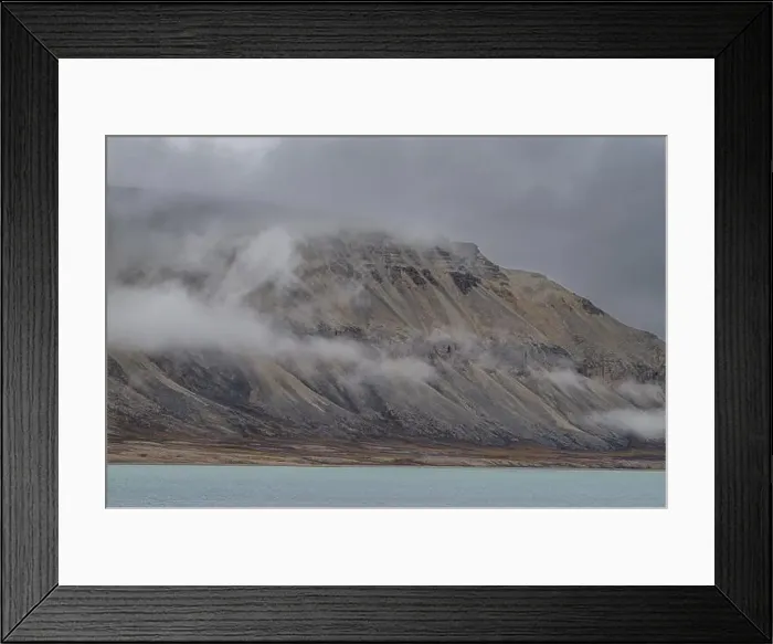 Framed Print : Low lying fog in Dunes harbour, Devon island, Nunavut, Canadian Arctic, Canada, North America Framed Print : Low lying fog in Dunes harbour, Devon island, Nunavut, Canadian Arctic, Canada, North America