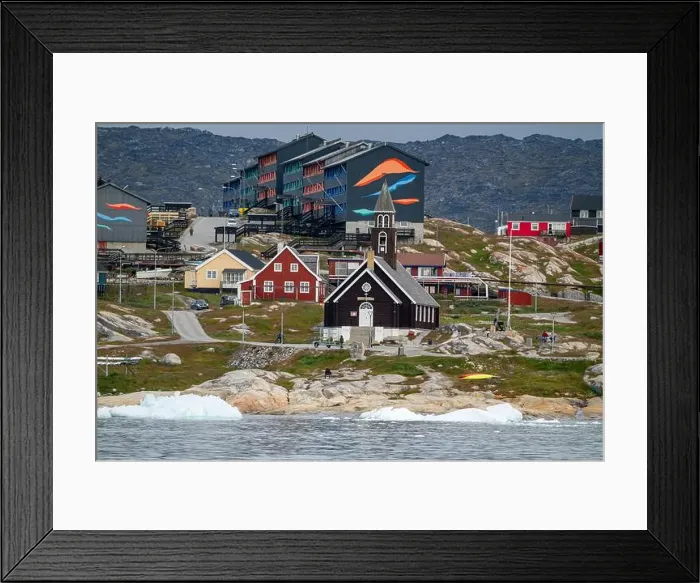 Framed Print : Overlook over Ilulissat, Western Greenland, Denmark, Polar Regions Framed Print : Overlook over Ilulissat, Western Greenland, Denmark, Polar Regions