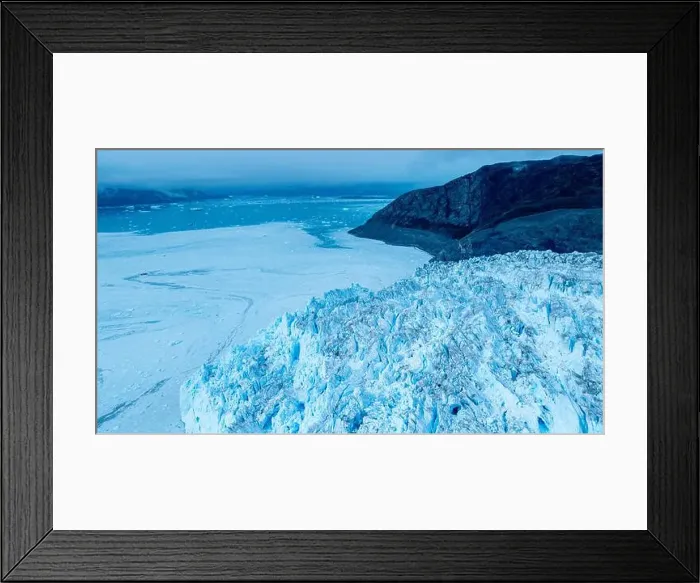 Framed Print : Aerial of the Eqi glacier, Western Greenland, Denmark, Polar Regions Framed Print : Aerial of the Eqi glacier, Western Greenland, Denmark, Polar Regions