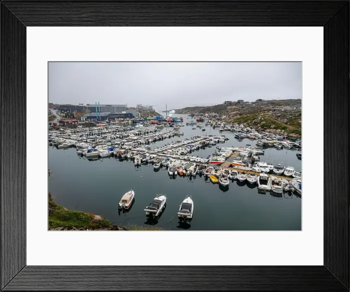 Framed Print : View over the harbour of Ilulissat, Western Greenland, Denmark, Polar Regions Framed Print : View over the harbour of Ilulissat, Western Greenland, Denmark, Polar Regions