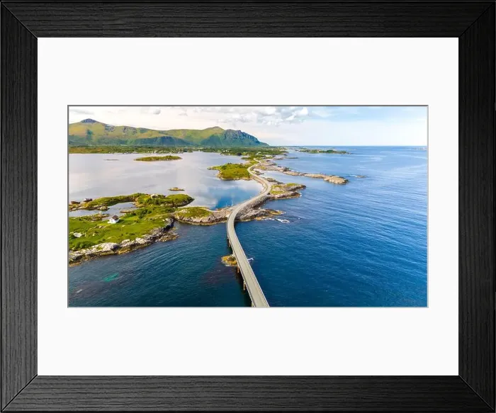 Framed Print : Serene Coastal Drive Through Norways Islands, Atlantic Ocean Road Norway Framed Print : Serene Coastal Drive Through Norways Islands, Atlantic Ocean Road Norway