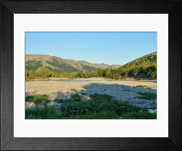 Framed Print : Polar Ural Mountains, Sob River Valley. Summer mountain landscape of the north of Russia Framed Print : Polar Ural Mountains, Sob River Valley. Summer mountain landscape of the north of Russia