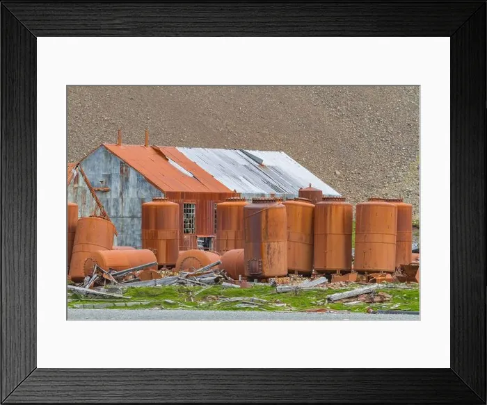 Framed Print : Views of the abandoned whaling station in Stromness Bay on South Georgia, Southern Ocean, Polar Regions Framed Print : Views of the abandoned whaling station in Stromness Bay on South Georgia, Southern Ocean, Polar Regions