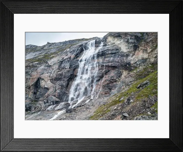 Framed Print : Waterfall near the Eqi glacier, Ilulissat, Western Greenland, Denmark, Polar Regions Framed Print : Waterfall near the Eqi glacier, Ilulissat, Western Greenland, Denmark, Polar Regions