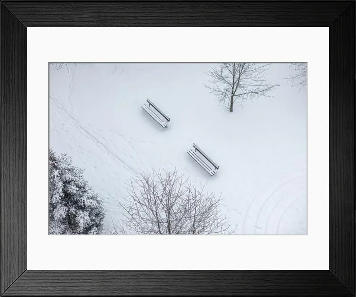 Framed Print : View of a snow covered park in winter season.High quality photo. High quality photo Framed Print : View of a snow covered park in winter season.High quality photo. High quality photo