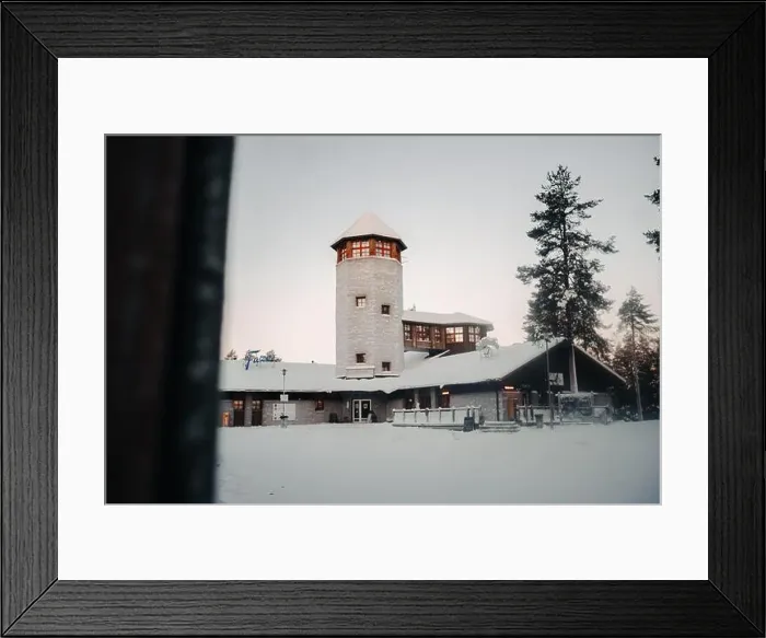 Framed Print : Snowy entrance to wildlife park in Ranua, Lapland Framed Print : Snowy entrance to wildlife park in Ranua, Lapland