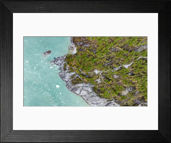 Framed Print : Aerial of the outflow of Pia glacier, Tierra del Fuego, Chile, South America Framed Print : Aerial of the outflow of Pia glacier, Tierra del Fuego, Chile, South America