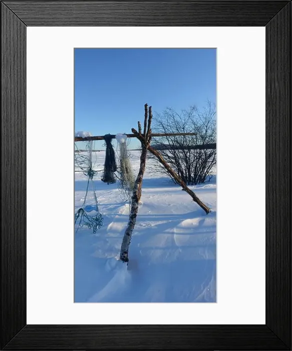 Framed Print : the remains of a Sami camp on the banks of the frozen lake in northern Sweden Framed Print : the remains of a Sami camp on the banks of the frozen lake in northern Sweden