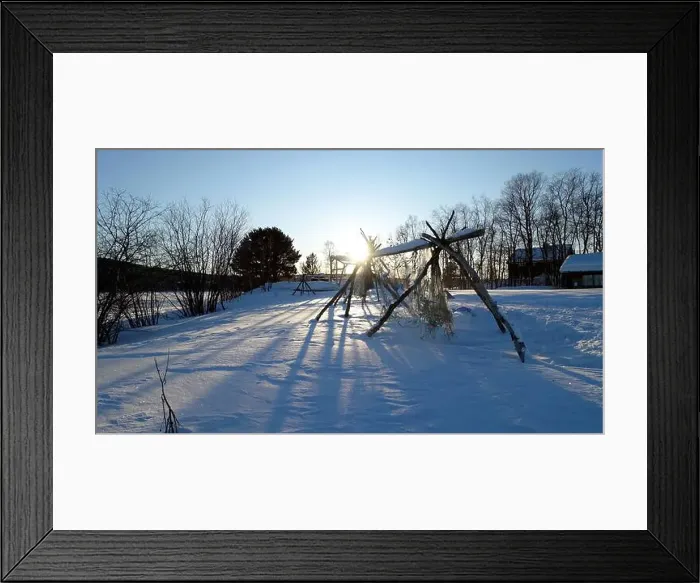 Framed Print : the remains of a Sami camp on the banks of the frozen lake in northern Sweden Framed Print : the remains of a Sami camp on the banks of the frozen lake in northern Sweden