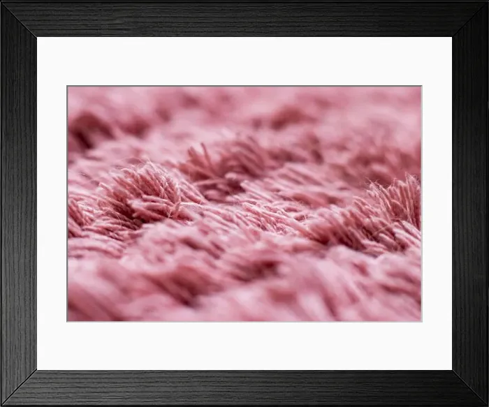 Framed Print : Pink fabric bristles close up, background or texture Framed Print : Pink fabric bristles close up, background or texture