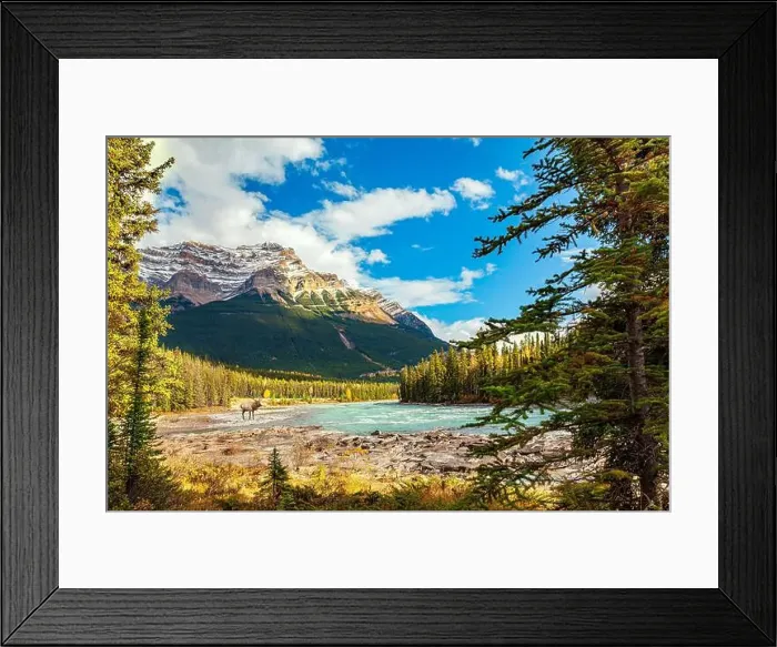 Framed Print : Mountains surround the River Framed Print : Mountains surround the River
