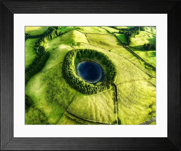 Framed Print : Beautiful lake eye of Sete Cidades, Azores, Portugal Europe Framed Print : Beautiful lake eye of Sete Cidades, Azores, Portugal Europe