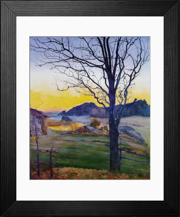 Framed Print : Sohlberg Harald - Autumn Landscape Framed Print : Sohlberg Harald - Autumn Landscape
