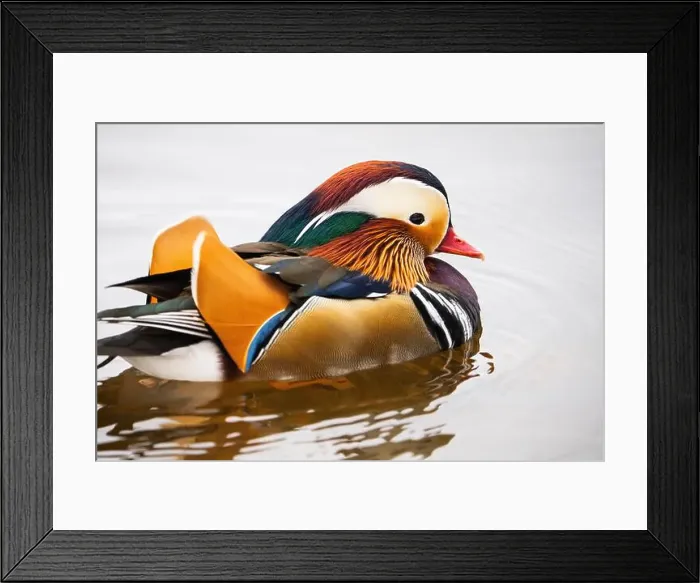 Framed Print : Escaped farm mandarin duck, along the shores of the St. Lawrence River Framed Print : Escaped farm mandarin duck, along the shores of the St. Lawrence River