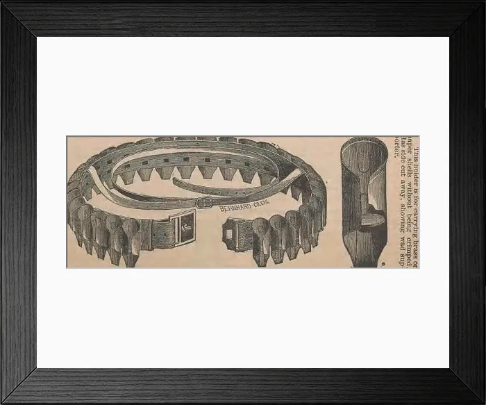 Framed Print : Forest and stream. POOLER & JONES PATENT BOSS CARTRIDGE HOLDER AND BELTS Framed Print : Forest and stream. POOLER & JONES PATENT BOSS CARTRIDGE HOLDER AND BELTS