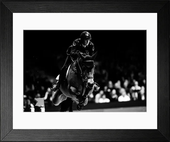 Framed Print : Bordeaux, France - February 2, 2024. Images from Jumping International Bordeaux. Mette Holm / ATLAS MEDIA CANADA