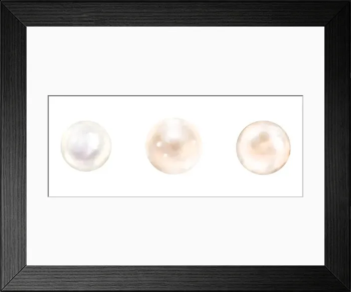 Framed Print : Luminous sea and ocean pearls. Digital watercolor illustration Framed Print : Luminous sea and ocean pearls. Digital watercolor illustration