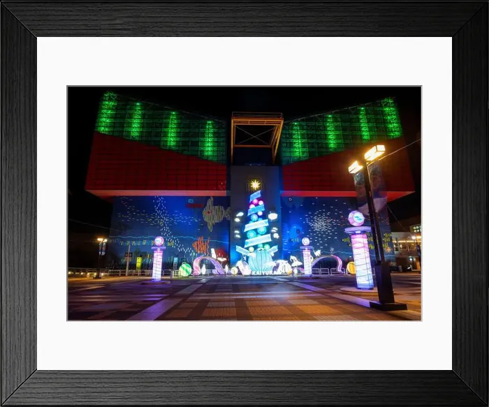 Framed Print : Illuminated view of The Osaka Aquarium Kaiyukan is an aquarium located in the ward of Minato in Osaka Framed Print : Illuminated view of The Osaka Aquarium Kaiyukan is an aquarium located in the ward of Minato in Osaka