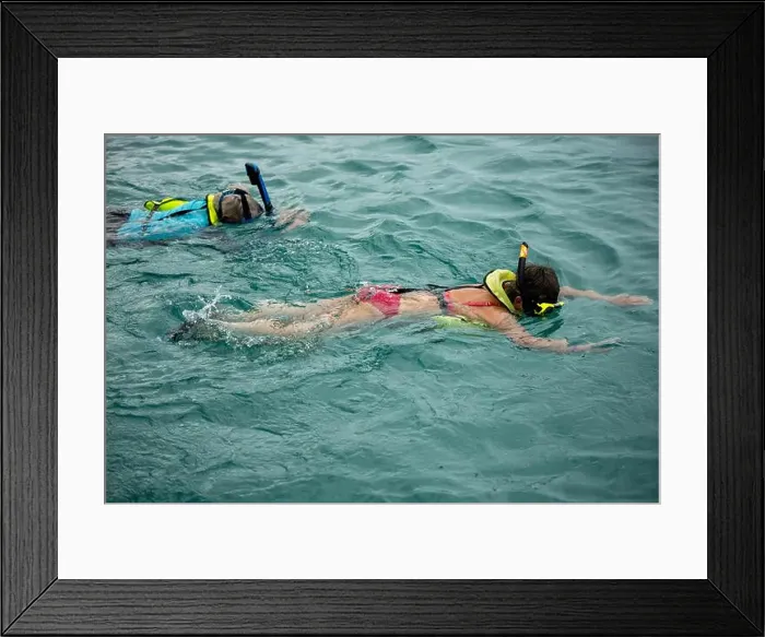Framed Print : Snorkeling, looking for turtles Curaçao Framed Print : Snorkeling, looking for turtles Curaçao