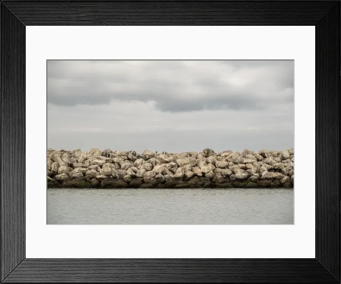 Framed Print : Jetty and Cloudy Sky In Ventura, California