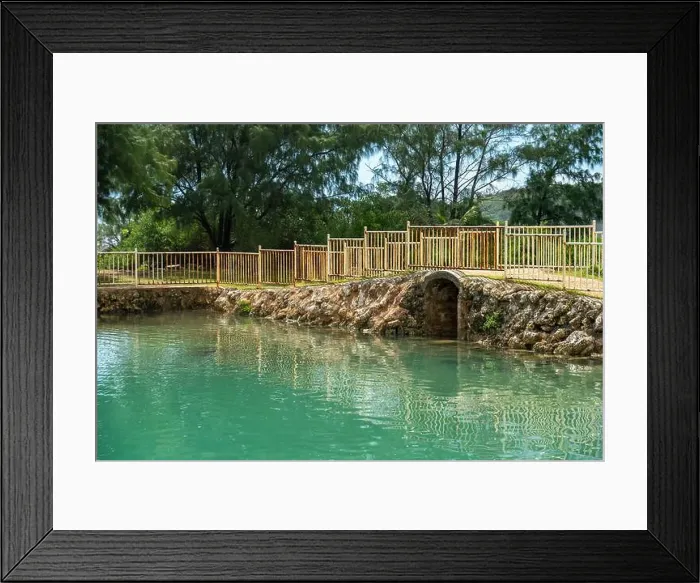 Framed Print : Snorkeling adventures await in the tranquil waters of Inalåhan, Guam, surrounded by lush nature Framed Print : Snorkeling adventures await in the tranquil waters of Inalåhan, Guam, surrounded by lush nature