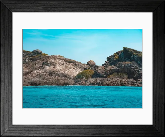 Framed Print : Holiday in an Island Coast with Snorkeling Boat Cruise in Perhentian Islands, Malaysia, Thailand
