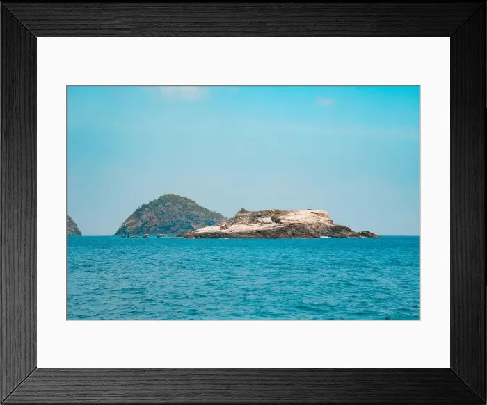 Framed Print : Holiday in an Island Coast with Snorkeling Boat Cruise in Perhentian Islands, Malaysia, Thailand