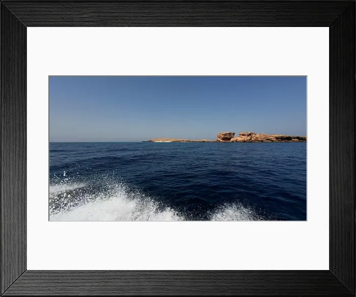 Framed Print : Photography of small islands sanctuary in Oman near Muscat shot from a boat during spring sunny day Framed Print : Photography of small islands sanctuary in Oman near Muscat shot from a boat during spring sunny day