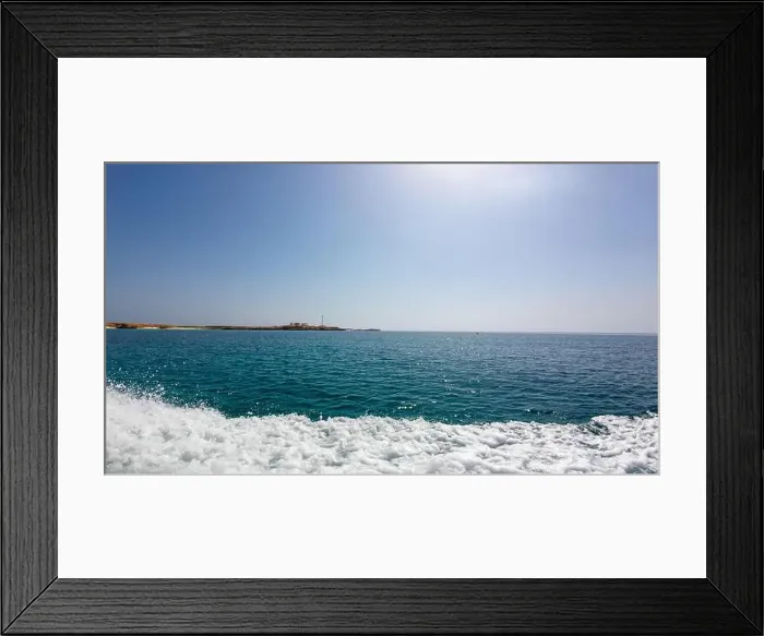 Framed Print : Photography of small islands sanctuary in Oman near Muscat shot from a boat during spring sunny day Framed Print : Photography of small islands sanctuary in Oman near Muscat shot from a boat during spring sunny day