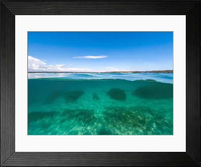 Framed Print : Actioncam underwater seascape capture during snorkeling at croatia, adriatic sea Framed Print : Actioncam underwater seascape capture during snorkeling at croatia, adriatic sea