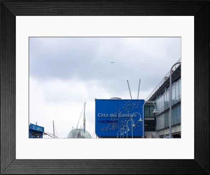 Framed Print : Aquarium of Genova. Large oceanarium near the port: aquariums with a recreated ecosystem Framed Print : Aquarium of Genova. Large oceanarium near the port: aquariums with a recreated ecosystem